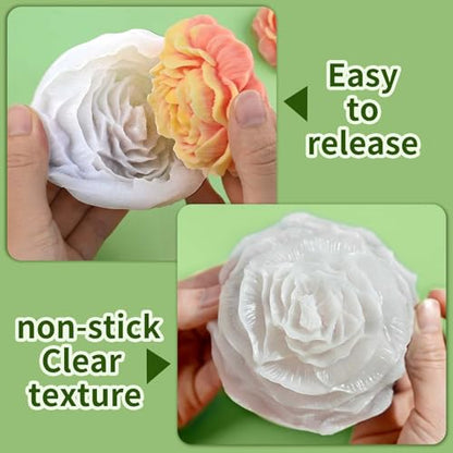 Peony Candle Molds (3 Count)