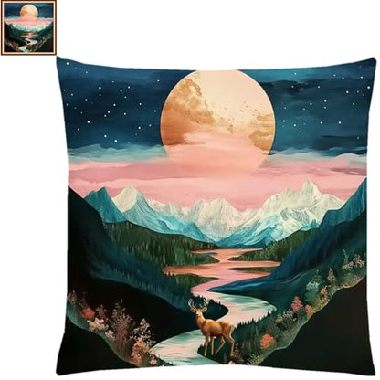 Stamped Cross Stitch Kits for Adults Beginners Pillow Needlepoint Kit with Embroidery Pattern Needlework Kit Prestamped Stitches Kit 11CT Cross Stitching