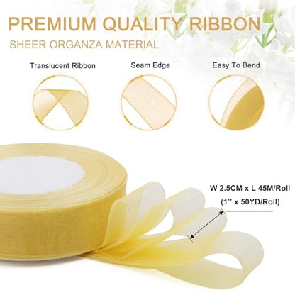 Gold Ribbon for Gift Wrapping (150 Foot)