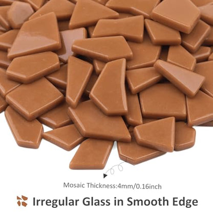 Caramel Mosaic Tiles for Crafts Bulk (7.05 Ounce)