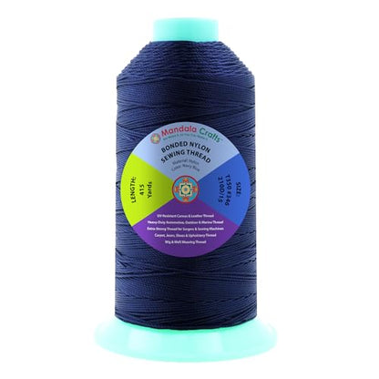 Size 346 210D T350 Navy Blue Bonded Nylon Thread