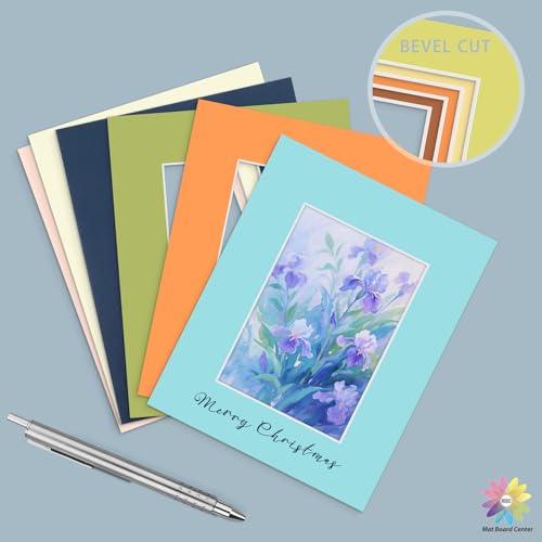 Mat Board Center 20 Pack 8x10 Picture Mat for 5x7 Photo Mixed Color