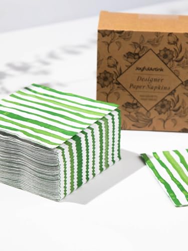 Watercolor Green Paper Napkins 3 (80 Count)