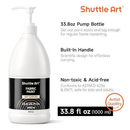 White Fabric Paint (33.8 Fl Oz)