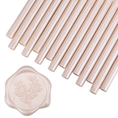 15Pcs Champagne Glue Gun Sealing Wax Sticks for Wax Seal Stamp (15 Count)