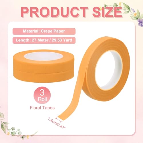 3 Rolls Floral Tapes