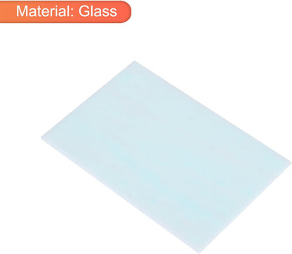 MECCANIXITY 2 Pcs Stained Glass Sheet Mosaic Tile 7.9 Inch x 5.9 Inch Light Blue Stained Glass Sheets for Crafts DIY Art Project