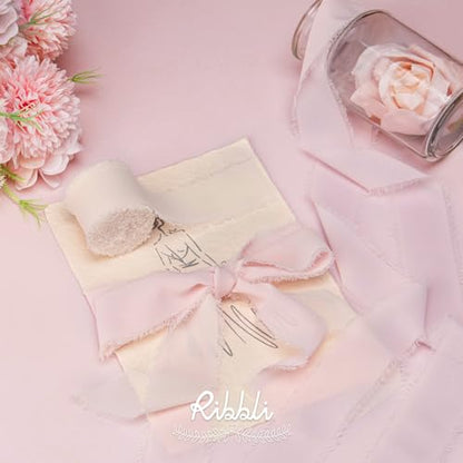 Pale Blush Pink Chiffon Ribbon 1 (60 Foot)