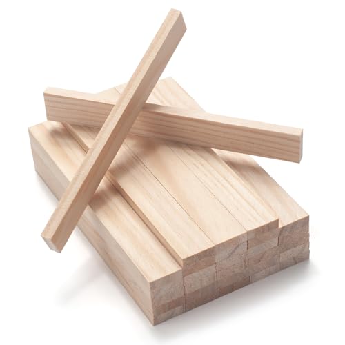Wood Strips Slats Wooden Dowels for Crafts 1 (30 Count)