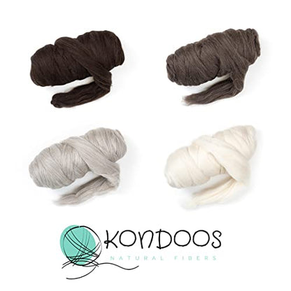 Natural Wool Bulk roving (16 Ounce)