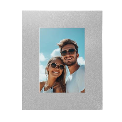 Picture Mats 8 x 10 Mat Board Center for 5 x 7 Pictures Acid Free White Core Bevel Cut Frame Mattes with Backing for Display Art Measuring