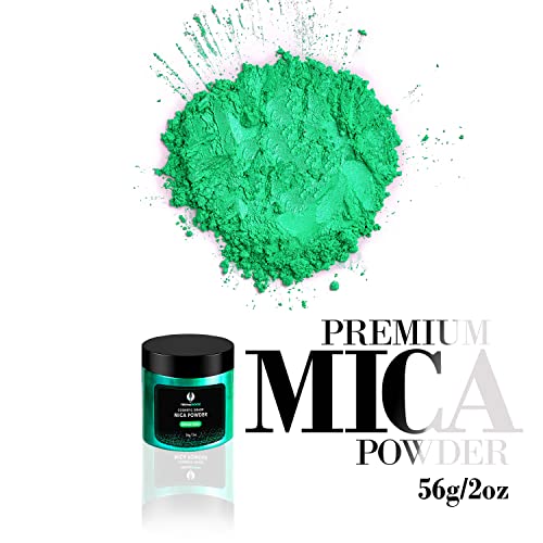 Emerald Green Mica Powder for Epoxy Resin 56g (2 Ounce)