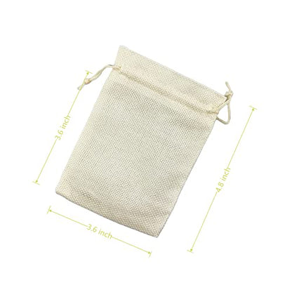 Pack Of 25 Burlap Gift Bags with Drawstring Linen Jewelry Pouches Wedding Hessian Jute Bags for Birthday Jewelry and Treat Pouches Party Wedding Favors Gift