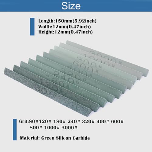 10pcs Triangular Sharpening Stone Sticks Set