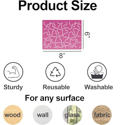 Sashiko Stencil Embroidery Stencils for Crafts Reusable 8"x6"