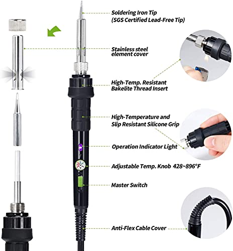 947 III 60W Soldering Iron Kit Temperature Adjustable 428
