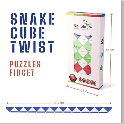 Sensory Fidget Snake Cube Twist Puzzles (3 Count)
