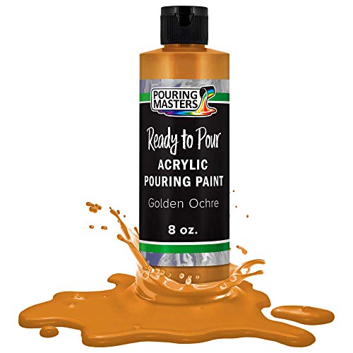 Golden Ochre Acrylic Ready to Pour Pouring Paint (8 Fl Oz)