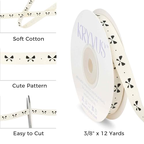 Black Bow Cotton Ribbon 3 (36 Foot)
