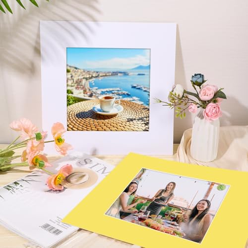 15 Pack 12x12 Picture Mats for 8x8 Photos