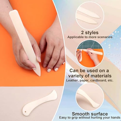 20 PCS Bone Folder Tool Plastic Bone Folder Crafts Scoring Folding Creasing Paper Crafting Scrapbooking Tool for Paper Leathercrafts Bookbinding and DIY Card Making Handmade