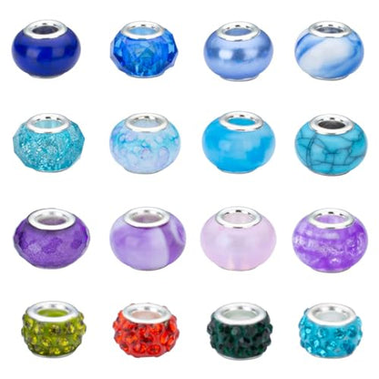 150pcs 15mm European Large Hole Beads Bulk for Bracelet Pens Jewelry Making Spacer Charms Craft Beads Decoration (150 Count)