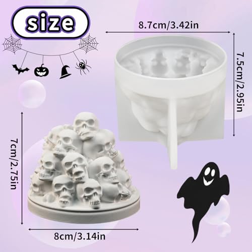 Hallowee Skull Candle Mold