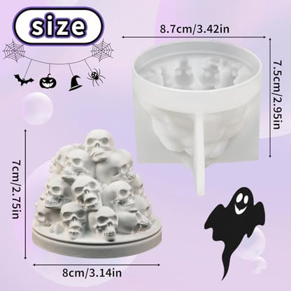 Hallowee Skull Candle Mold