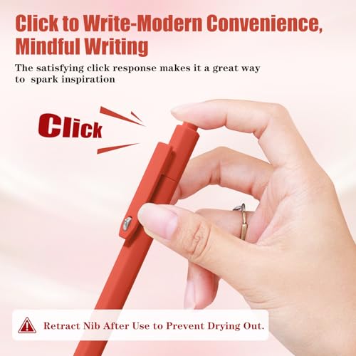 Gel Pens 8 Pcs 0.5mm Black Ink Pens Fine Point Smooth Writing Pens