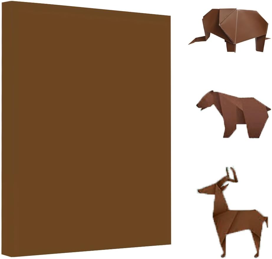 A4 Origami Paper Brown 100 Sheets, 8.27×11.7 inch Double Sided Color Easy Fold Big Origami Paper A4 Colored Copy Papers Thin 70gsm for Beginners, DIY handwork Art and Craft Projects (210 x 297 mm) - Crafty Corner