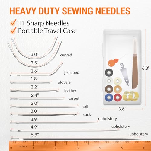 Heavy Duty Sewing Needles (18 Count)