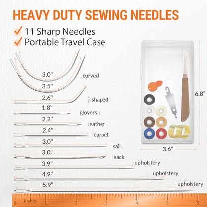 Heavy Duty Sewing Needles (18 Count)