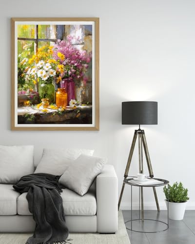 14 ct Counted Cross Stitch Kits for Adults Flowers Cross Stitch Patterns Stamped Printed Cross Stitch Kits