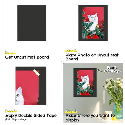 50 Pack 5x7 Uncut Photo Mat Matboards