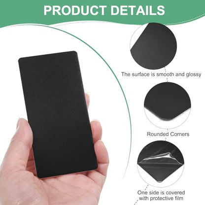20 Pack Anodized Aluminium Laser Engraved Mount Metal Plate 4x2x0.02 Inch Engraver Blank Anodized Aluminum Sheets for DIY Laser Printing (20 Count)