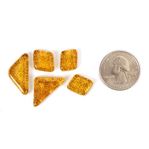 Burnt Orange Glitter Mosaic Tile Pieces