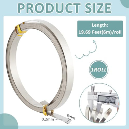 19.7 Feet 32Gauge Flat Nickel Silver Wire (19.69 Foot)