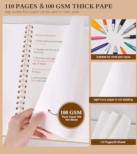 Blank Spiral Notebook Journal 8.5” x 11”