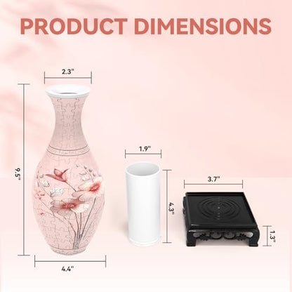 3D Puzzle Vase for Adults with 160 Plastic Pieces (160 Count)