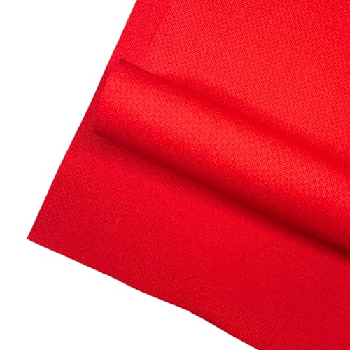 2 Sheets of Red 14 Count Aida Cloth