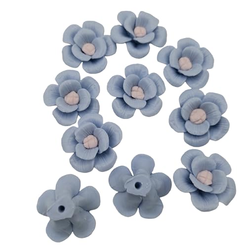 10 PCS 3D Flower Ceramics Mosaic Tiles (8 Ounce)