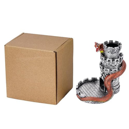 Castle DND Dice Tower Grey D&D Dice Rolling Tower for RPG Board Game (13.7 Ounce)