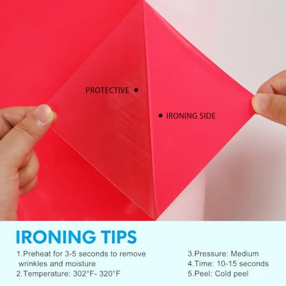 HTV Neon Red Iron on Vinyl 12Inch by 12ft Roll HTV Heat Transfer Vinyl for T