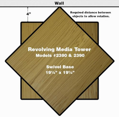 Revolving Media Tower 1000 White