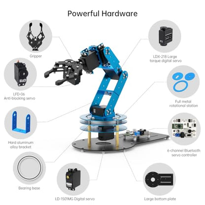 Robotic Arm Kit 6DOF Programming Robot Arm with 5 Servo