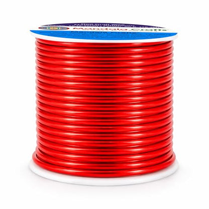 12 Gauge Red Anodized Aluminum Craft Wire (60 Foot)