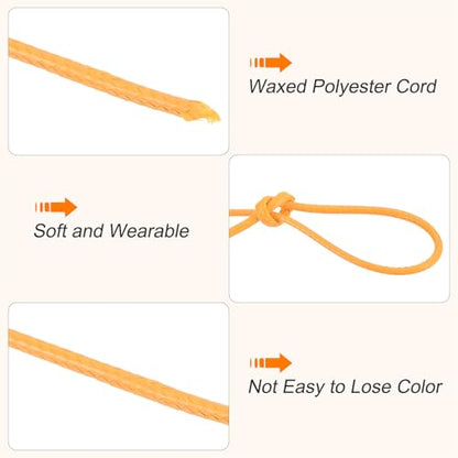 Waxed Cord 1mm Waxed Polyester Cord 175 Yard Wax String for Bracelet Making