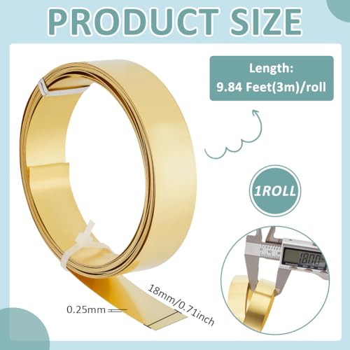 9.84 Feet 30Gauge Brass Flat Bezel Wire (9.84 Foot)