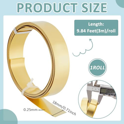 9.84 Feet 30Gauge Brass Flat Bezel Wire (9.84 Foot)