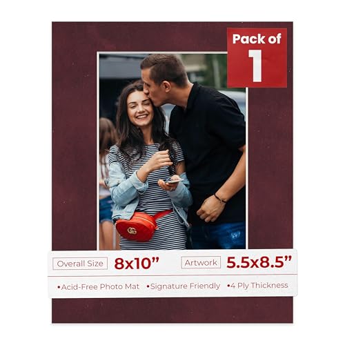 8x10 Mat Bevel Cut for 5.5x8.5 Photos